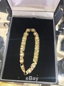 9ct gold cage style bracelet hip hop fashion