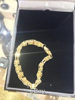 9ct gold cage style bracelet hip hop fashion