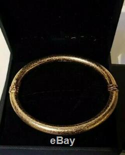 9ct gold crackle pattern bangle bracelet 10.5g, brand new never worn, not scrap