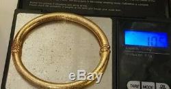 9ct gold crackle pattern bangle bracelet 10.5g, brand new never worn, not scrap