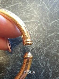 9ct gold crackle pattern bangle bracelet 10.5g, brand new never worn, not scrap