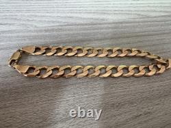 9ct gold curb link bracelet (15.06g)