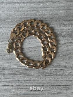 9ct gold curb link bracelet (15.06g)