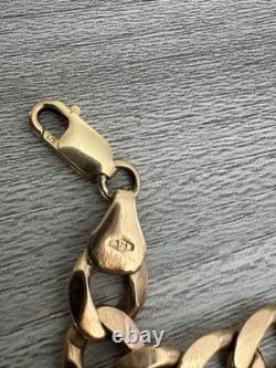 9ct gold curb link bracelet (15.06g)