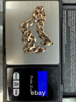 9ct gold curb link bracelet (15.06g)