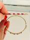 9ct Gold Diamond & Ruby Crossover Hinged Bangle 6 Cm Wide 4.6 G Hallmark
