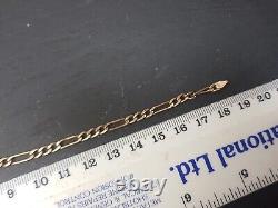 9ct gold figaro bracelet