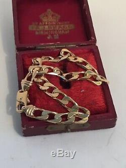 9ct gold flat curb bracelet