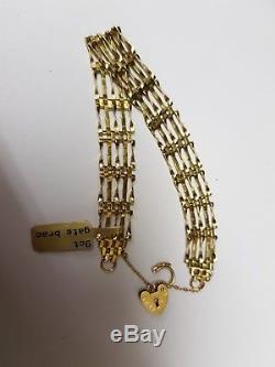 9ct gold gate bracelet