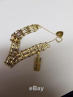 9ct gold gate bracelet