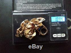 9ct gold heavy curb Bracelet 109.4 Grams not scrap