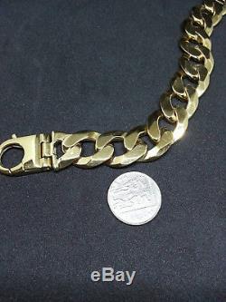 9ct gold heavy curb Bracelet 109.4 Grams not scrap