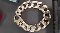 9ct gold heavy curb Bracelet 90.3 Grams not scrap 9.5 inches in length