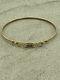 9ct Gold Hinged Amethyst Edwardian Style Bangle Bracelet Hallmarked