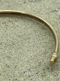 9ct gold hinged amethyst Edwardian style bangle Bracelet hallmarked