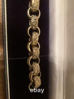 9ct gold plated silver chunky belcher bracelet