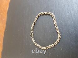 9ct gold rope bracelet Fully hallmarked 4.5 grams