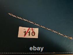 9ct gold sapphire & diamond bracelet 6 Grams 8 inch not scrap (R110)