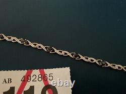 9ct gold sapphire & diamond bracelet 6 Grams 8 inch not scrap (R110)