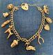 9ct Gold Vintage Charm Bracelet
