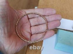 9ct gold woven slave bangle 2.6 diameter hallmarked 12.7 grams