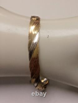 9ct multi colour gold bracelet Pre owned Length 7 ½ inch Weight 5.4 grams