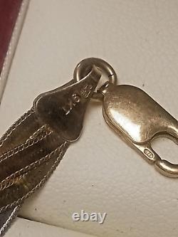 9ct multi colour gold bracelet Pre owned Length 7 ½ inch Weight 5.4 grams