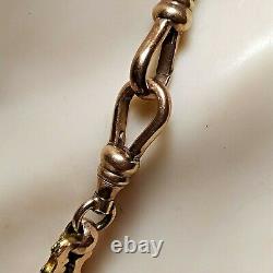 9ct rose gold Vintage Albert bracelet/necklace Weight 23.9 grams