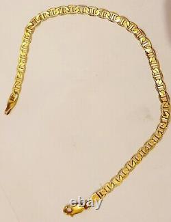 9ct solid Gold Anchor Curb Bracelet