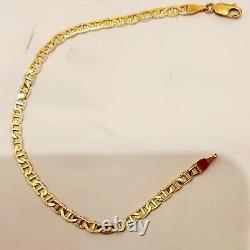 9ct solid Gold Anchor Curb Bracelet