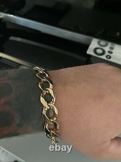 9ct solid gold curb bracelet