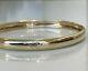 9ct Solid Gold Engraved Bangle 9.13g