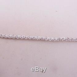 9ct white gold 2ct diamond line bracelet