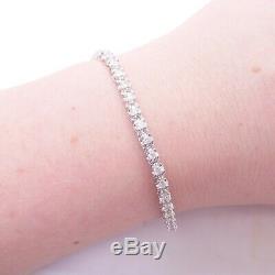 9ct white gold 2ct diamond line bracelet