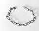 9ct White Gold Hallmarked Hollow Link Bracelet 7.25 Inches