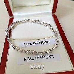 9ct white gold diamond ladies ornate bracelet Diamond content ½ct +