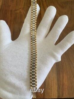 9ct yellow & White gold Rolex Style bracelet 35.9g hallmarked 8.5 X 12.5mm New