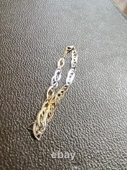 9ct yellow and white gold bracelet