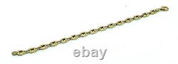 9ct yellow and white gold ornate bracelet 5.1 grams 5.7mm 7.25 inches