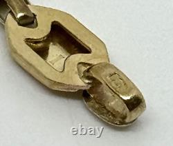 9ct yellow and white gold ornate bracelet 5.1 grams 5.7mm 7.25 inches