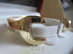 9ct yellow gold 36g Mechanic Spanner Torque Bangle Bracelet Hallmarked Unisex