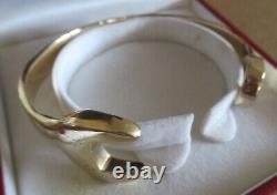 9ct yellow gold 36g Mechanic Spanner Torque Bangle Bracelet Hallmarked Unisex