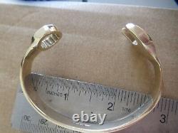 9ct yellow gold 36g Mechanic Spanner Torque Bangle Bracelet Hallmarked Unisex