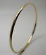 9ct Yellow Gold 3mm Wide Half Round Bangle 66mm Outside Diameterfree Express Oz