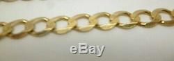 9ct yellow gold 8'' inch curb link bracelet with trigger clasp fastener