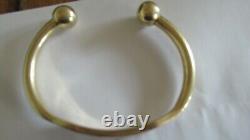 9ct yellow gold SOLID Torque Bangle Bracelet Cuff 74g+