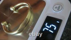 9ct yellow gold SOLID Torque Bangle Bracelet Cuff 74g+