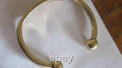 9ct yellow gold SOLID Torque Bangle Bracelet Cuff 74g+