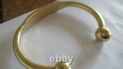 9ct yellow gold SOLID Torque Bangle Bracelet Cuff 74g+