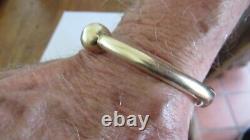 9ct yellow gold SOLID Torque Bangle Bracelet Cuff 74g+